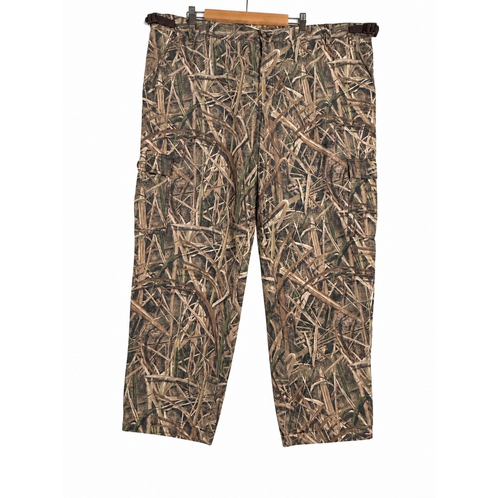 Rustic Ridge Mens 2XL Camo Cargo Pants Marsh Grass Hunting Outdoor Utility Brown